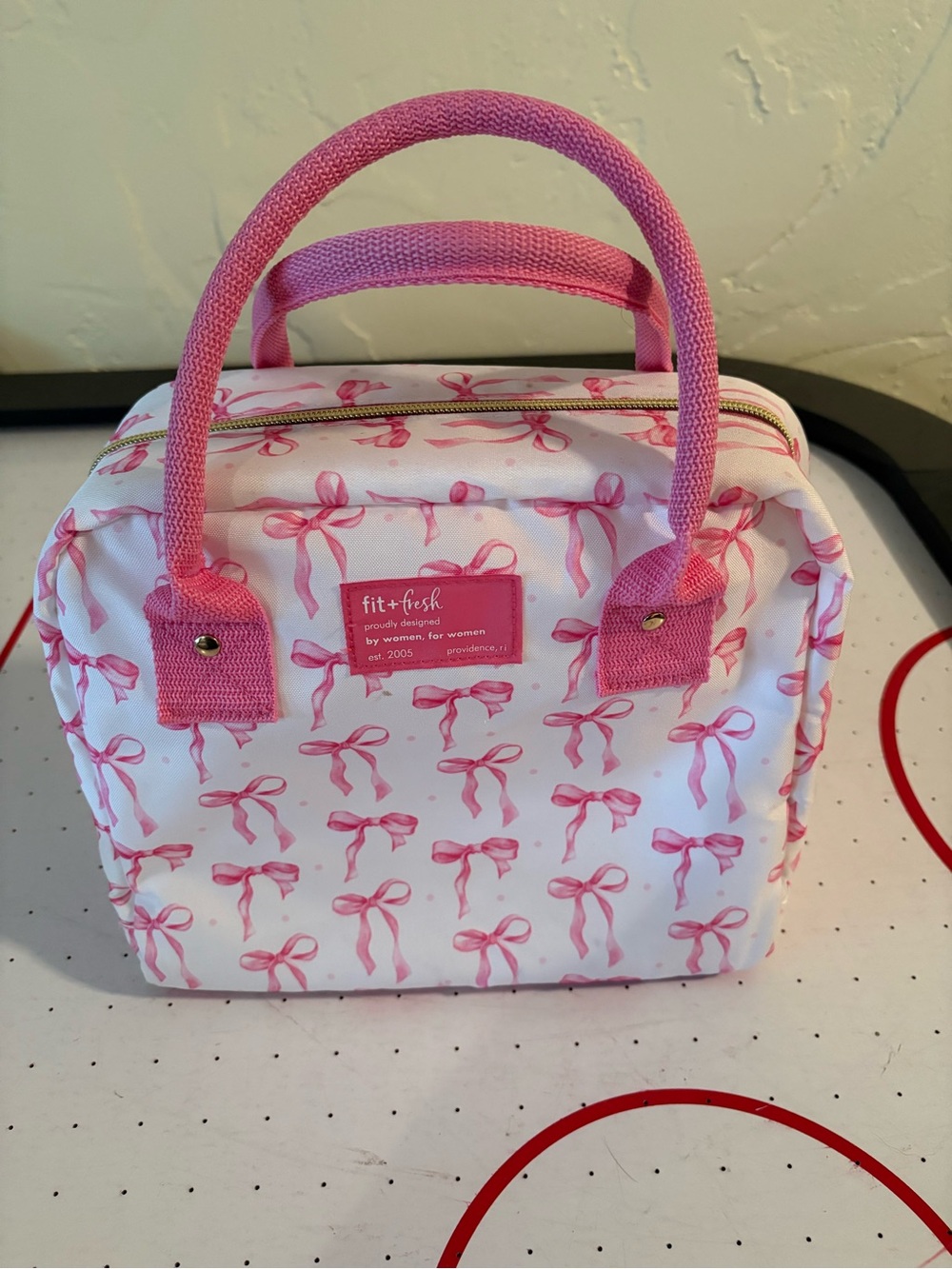 Pink Bow Lunch Bag